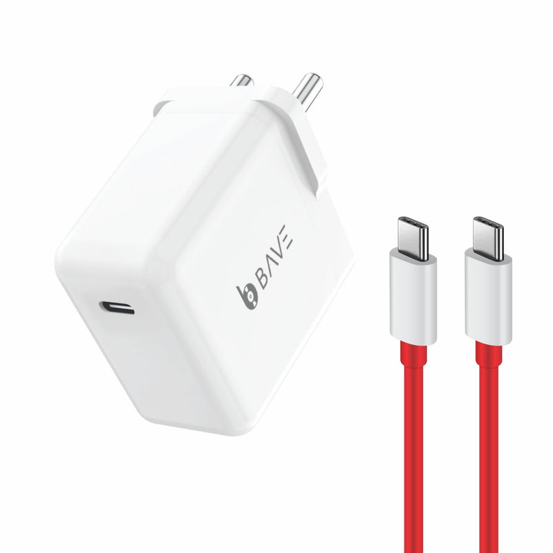 Bave 65W PD Power Adapter USB-C Charger With Cable