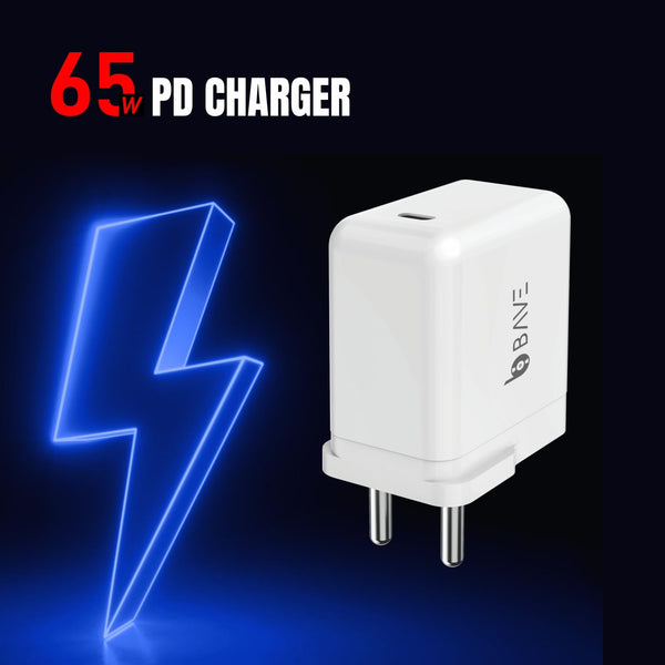 Bave 65W PD Power Adapter USB-C Charger With Cable