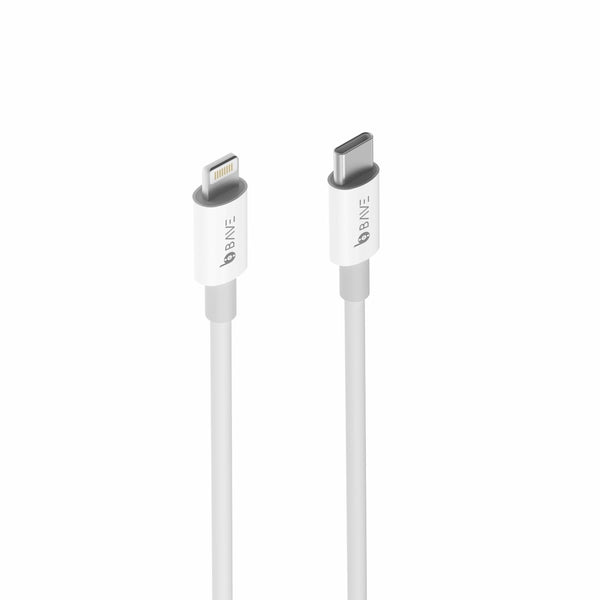 BAVE 27W USB-C to Lightning Fast Charging Cable | PD Fast Charge & Data Sync for iPhone 14, 13, 12, 11, XR, XS, X, 8, SE & iPad | White