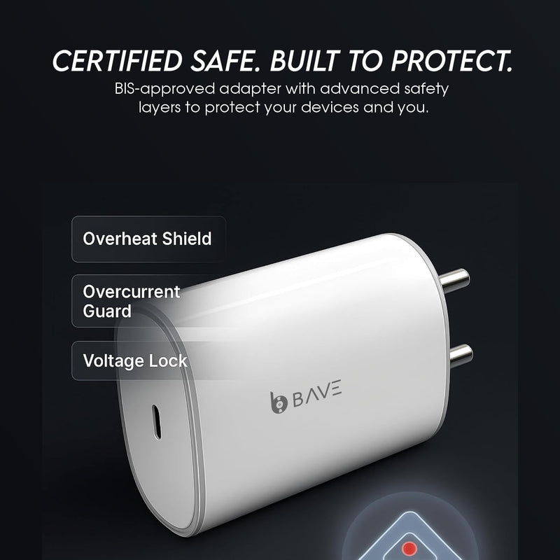 bave 45W PD-PPS -usb-c-fast-charger-with-usb-c-to-usb-c-cable
