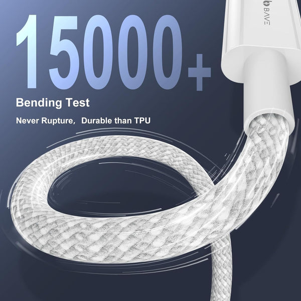 BAVE 65W USB-C to USB-C Fast Charging Braided Cable