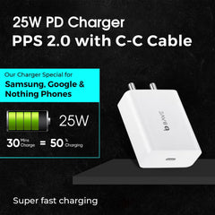 Bave 25W USB-C CHARGER -PD-PPS POWER ADAPTER