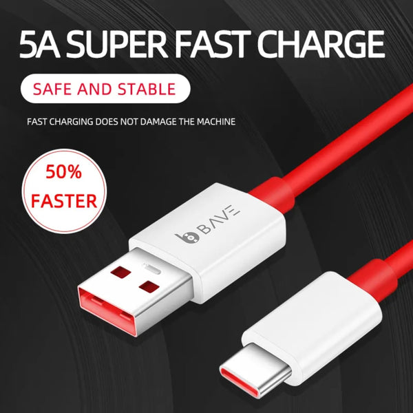 BAVE 80W SuperVOOC USB-A to Type-C Fast Charging Cable