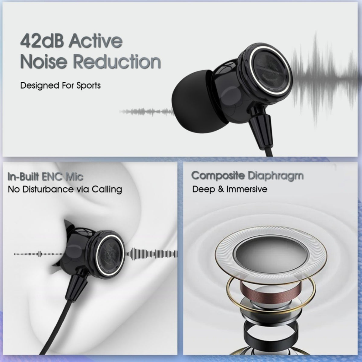 Chrome Neckband – 38Hrs, Voice Changer, Vibration, Gaming Mode