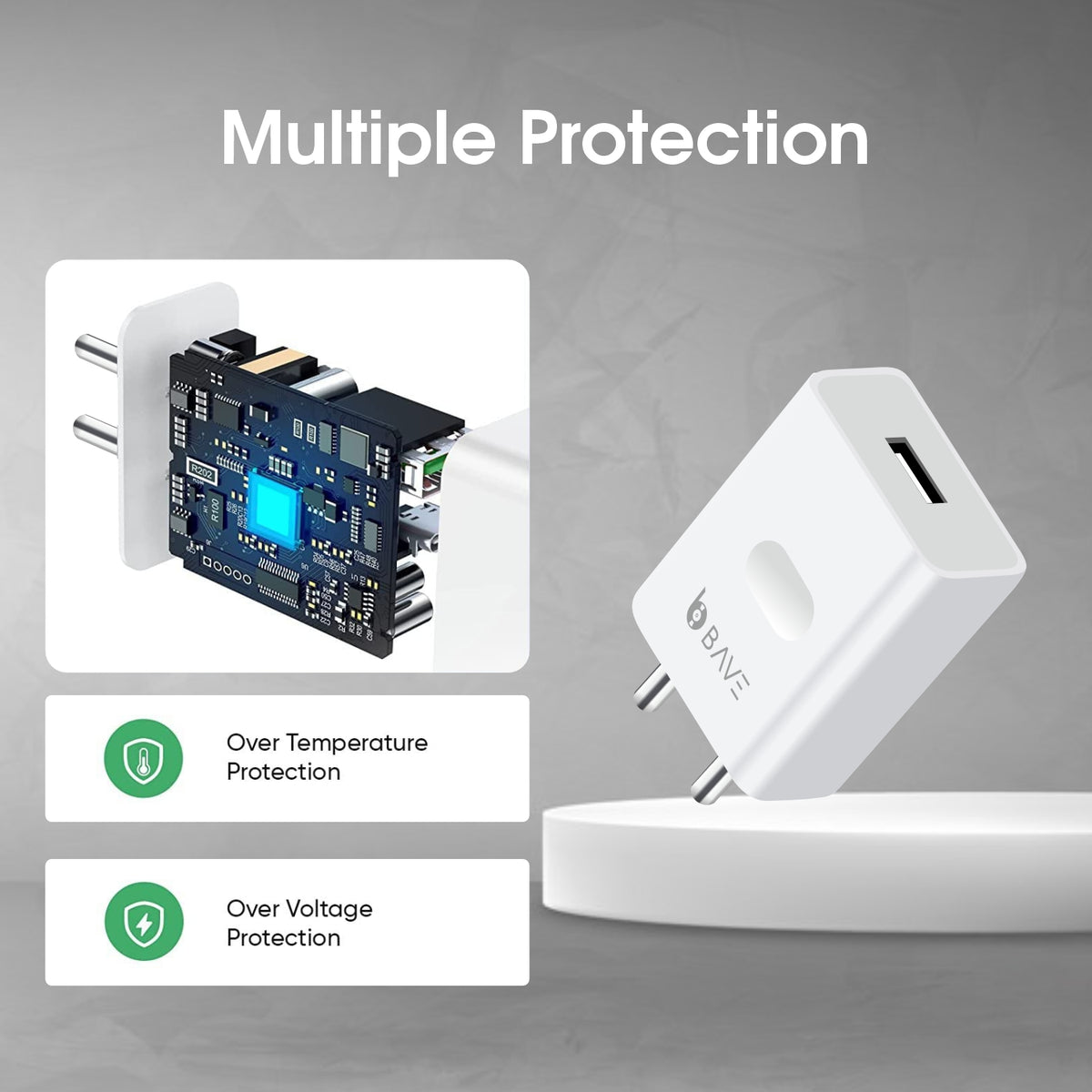 Bave 33W Super Charger USB A Power Adapter With Cable