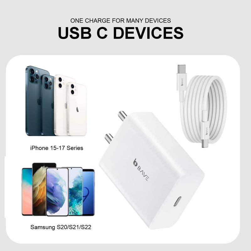 Bave 25W USB-C CHARGER -PD-PPS POWER ADAPTER