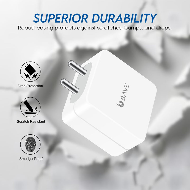 BAVE 80W SuperVOOC Fast Charger with Cable for Android