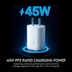 bave 45W PD-PPS -usb-c-fast-charger-with-usb-c-to-usb-c-cable