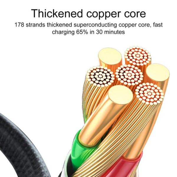 BAVE 4-in-1 100W Fast Charging Cable with USB-C & Lightning