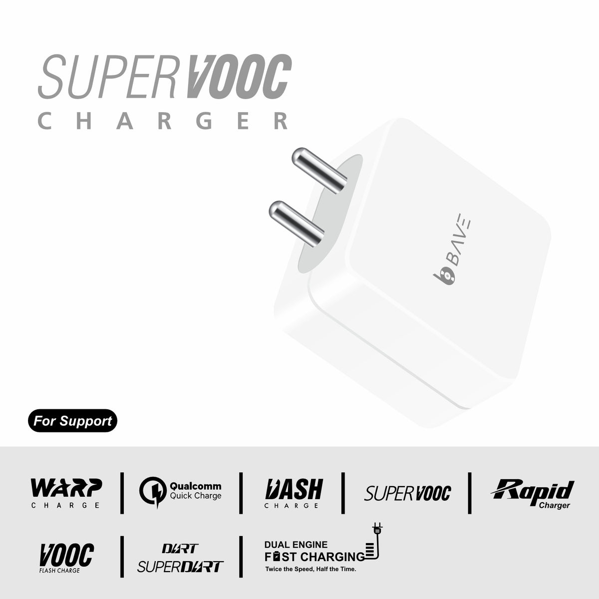 Bave 100W Charger USB-A Power Adapter With Cable