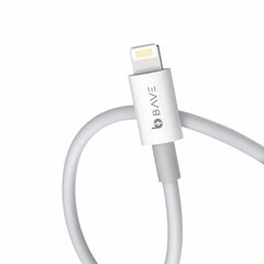 BAVE 27W USB-C to Lightning Fast Charging Cable | PD Fast Charge & Data Sync for iPhone 14, 13, 12, 11, XR, XS, X, 8, SE & iPad | White