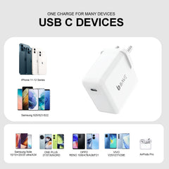 Bave 65W PD Power Adapter USB-C Charger With Cable