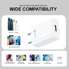 Bave 44W Flash Charger USB-A Power Adapter  With Cable