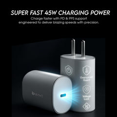 bave 45W PD-PPS -usb-c-fast-charger-with-usb-c-to-usb-c-cable