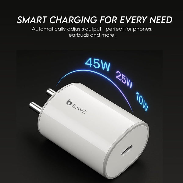 BAVE USB-C Fast Charger with USB-C to USB-C Cable