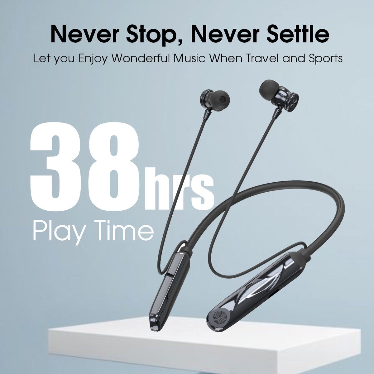 Chrome Neckband – 38Hrs, Voice Changer, Vibration, Gaming Mode