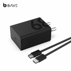 BAVE 65W GaN 3-Port Fast Charger with USB-C Braided Cable