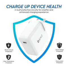 Bave 65W PD Power Adapter USB-C Charger With Cable