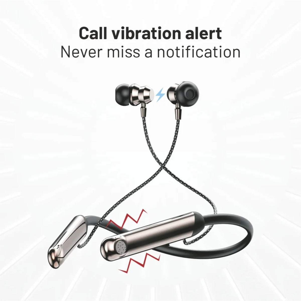 Aura Bluetooth Neckband - 60Hrs Playtime, Touch Control