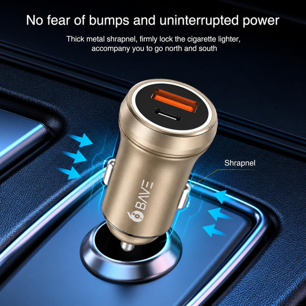 BAVE 145W Flash Car Charger with USB-C Cable