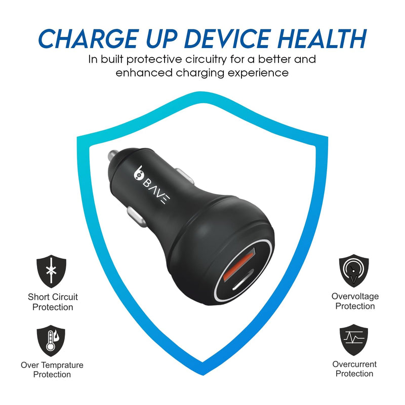 BAVE 145W Flash Charge Dual Port Car Charger