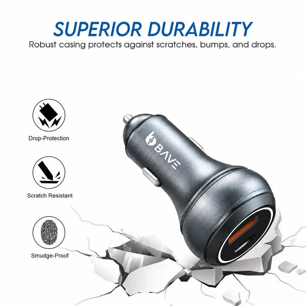 BAVE 145W Flash Charge Dual Port Car Charger