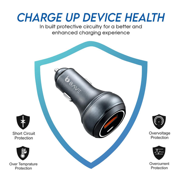 BAVE 145W Flash Charge Dual Port Car Charger